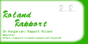 roland rapport business card